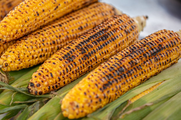 烤玉米特写图片下载