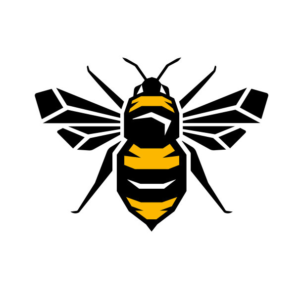 蜜蜂昆虫标志剪影图片下载