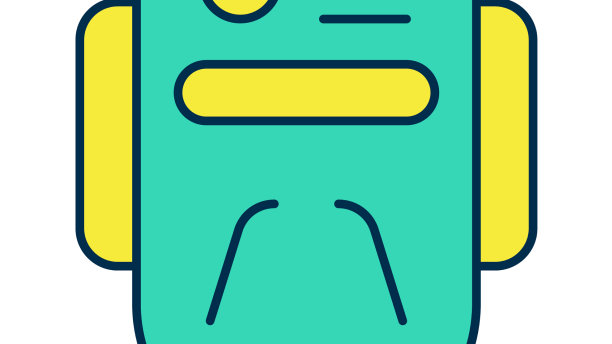 填充轮廓人工智能机器人图标图片下载