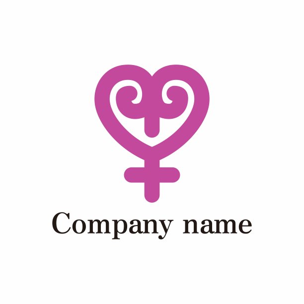 标志的组成:一面维纳斯的镜子，一个女人的象征和一个花卉装饰。图片下载