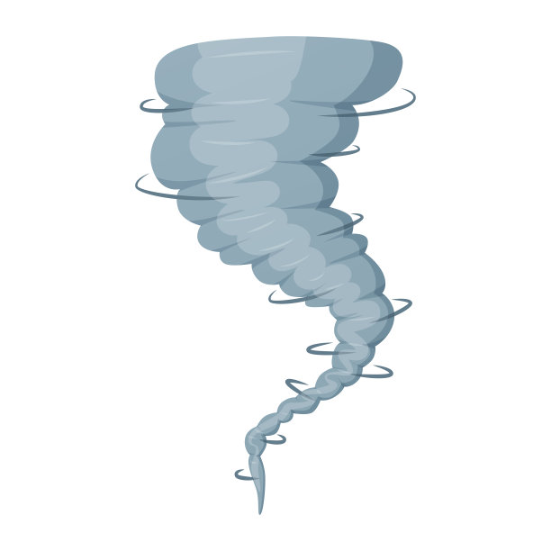 卡通风格的龙卷风。大的飓风。灾难。图片下载