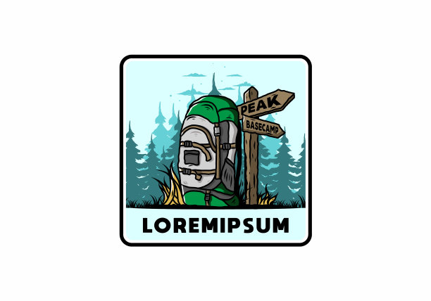 路边的登山包图片下载