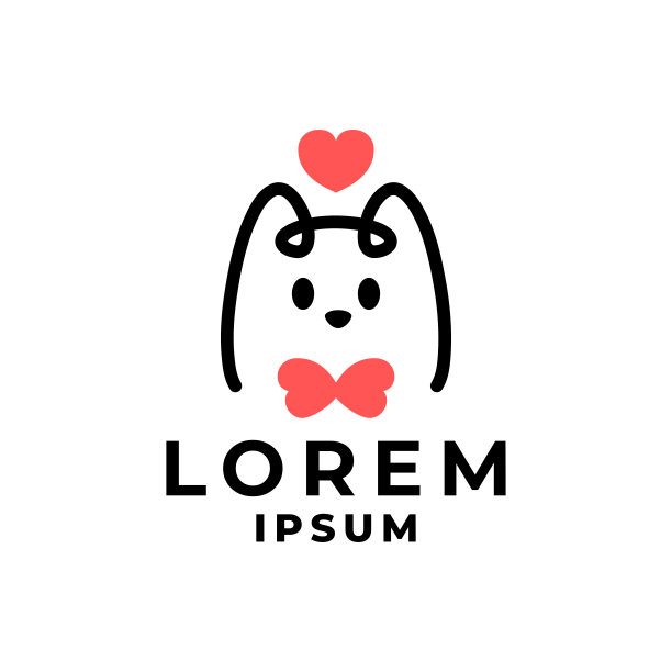 可爱的小猫线条艺术插图。单一险种猫插图。图片下载