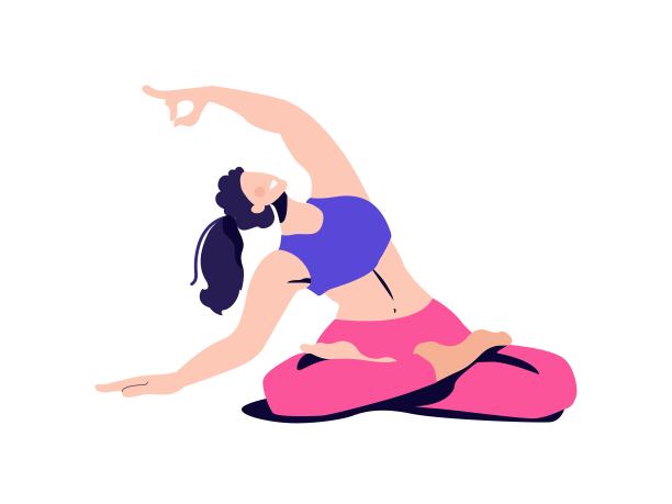 年轻女子做瑜伽冥想图片下载