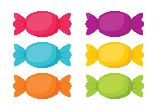 彩色糖果图标剪贴画卡通动画矢量图片下载