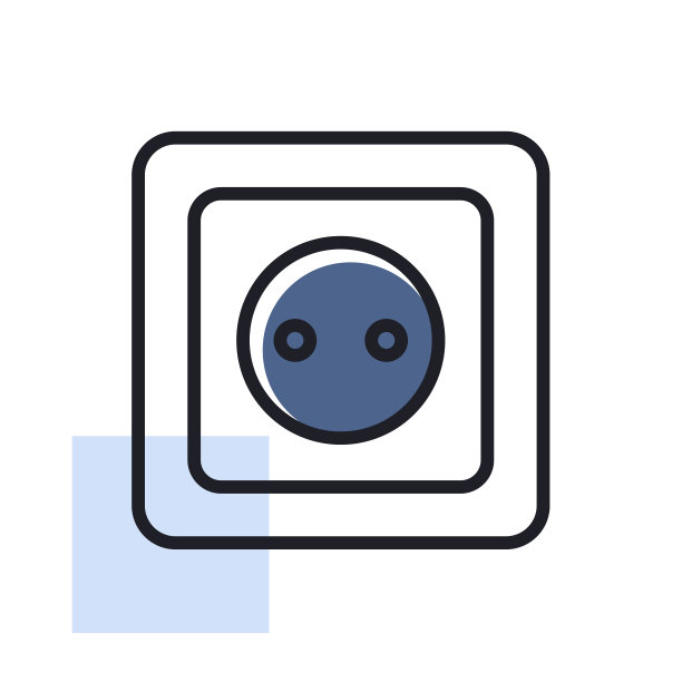 插座矢量图标。施工、修复图片下载