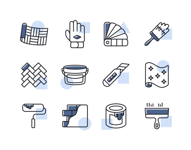 家居装修、改型、再装饰矢量图标图片下载