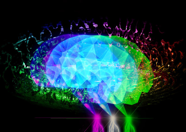 科学技术概念中的几何人工智能的三维插图图片下载