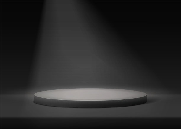 圆柱基座平台，用于产品展示展示3d逼真矢量插图图片下载