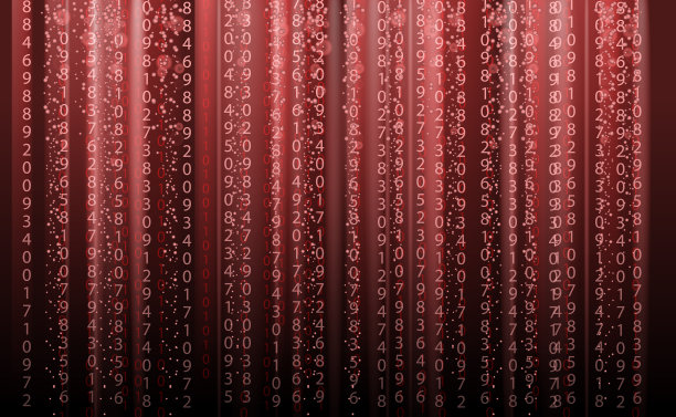 技术抽象背景矩阵风格红色图片下载