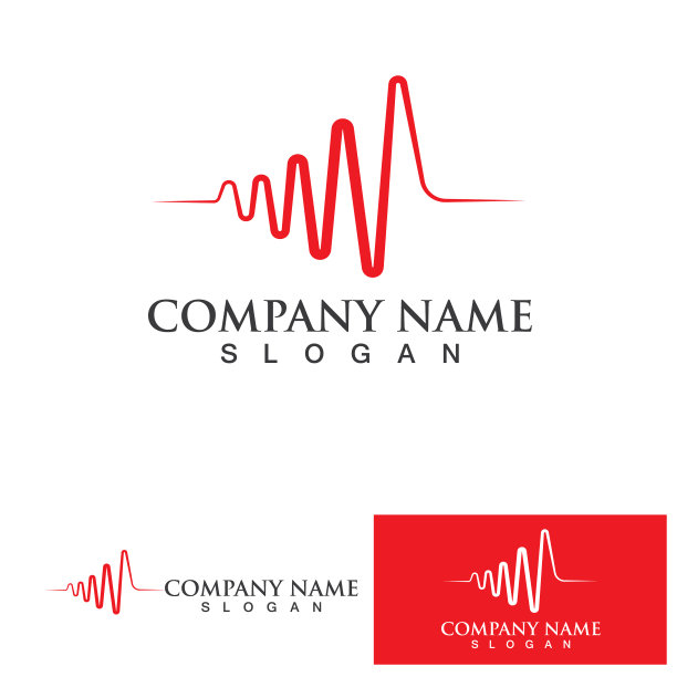 心跳监测器脉搏线艺术图标心电图图片下载