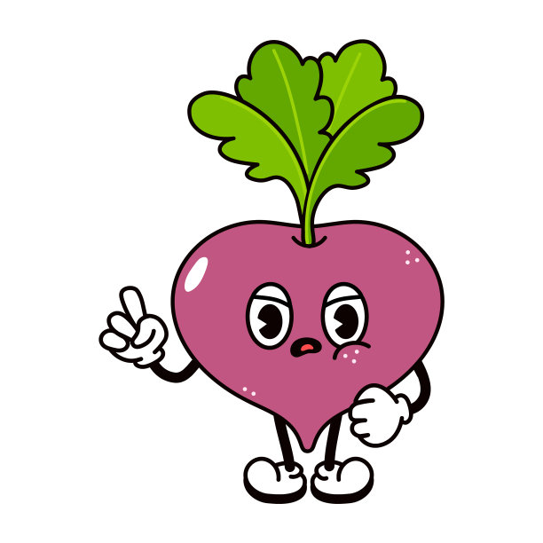 可爱生气伤心萝卜字手绘图片下载