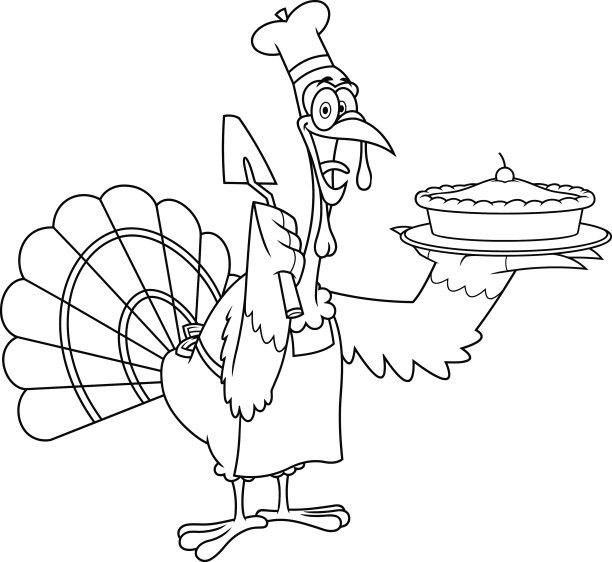 概述了土耳其厨师卡通形象图片下载