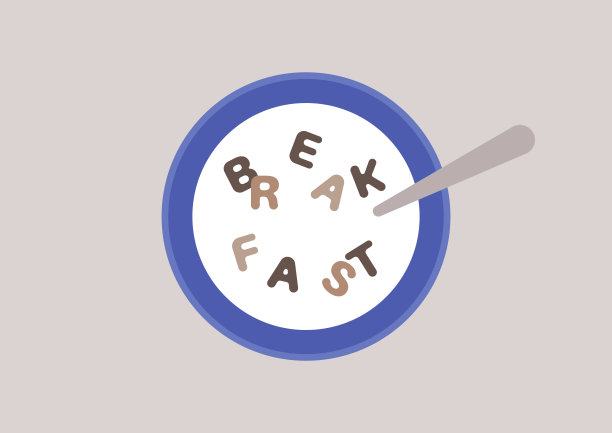 一碗牛奶和巧克力麦片的俯视图图片下载