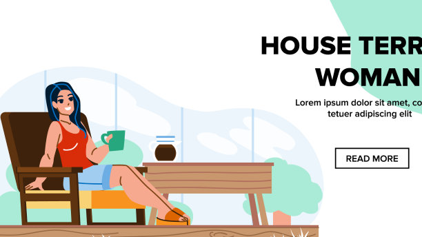 房子阳台的女人图片下载