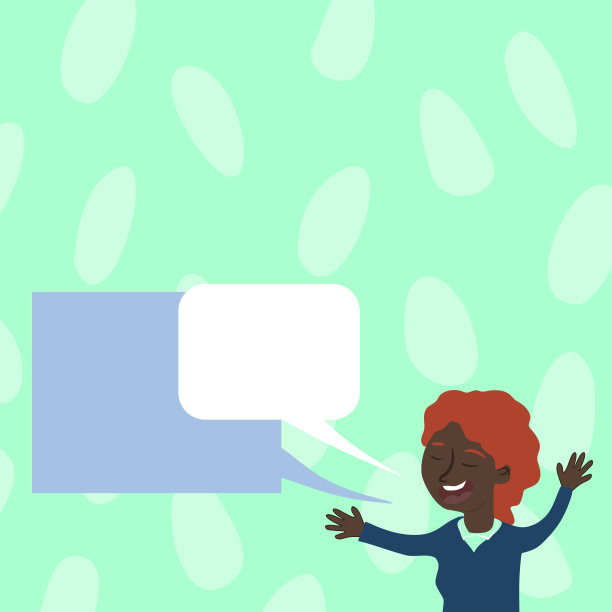 女人拿着两个有重要信息的语音泡泡。女性在不同的对话气球上展示重要信息。显示最近更新的女士。图片下载