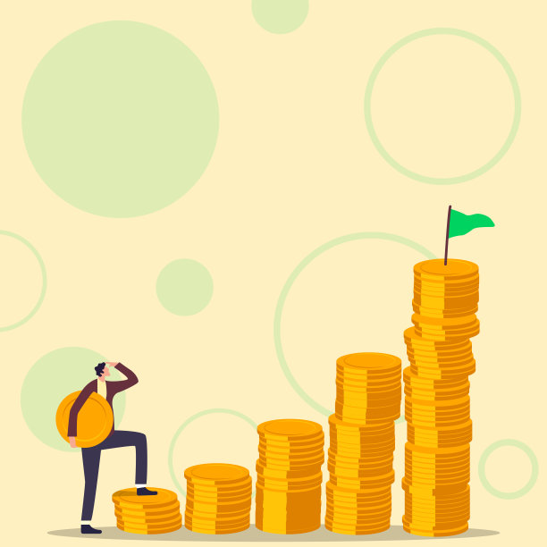 绅士画上跑楼梯台阶的硬币。男人设计爬大楼梯达到目标显示进步和改进。图片下载