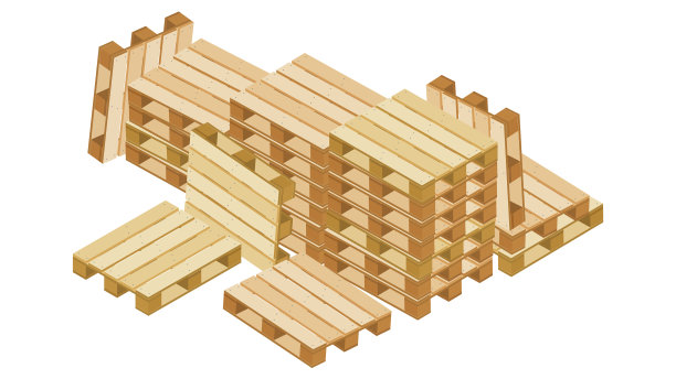 巨大的等距托盘堆和许多图片下载