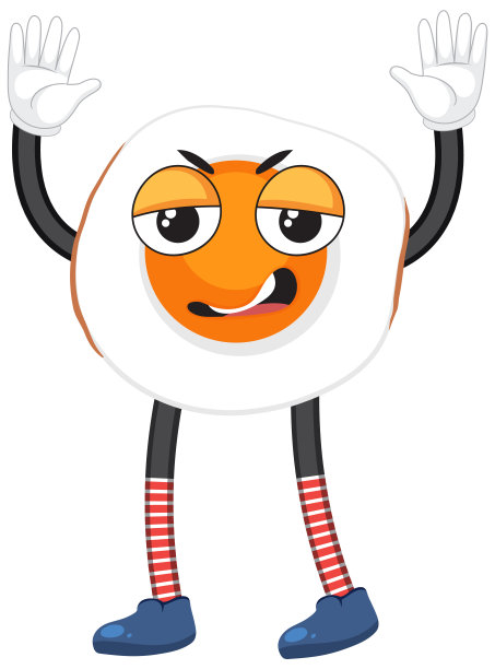 鸡蛋卡通人物孤立图片下载