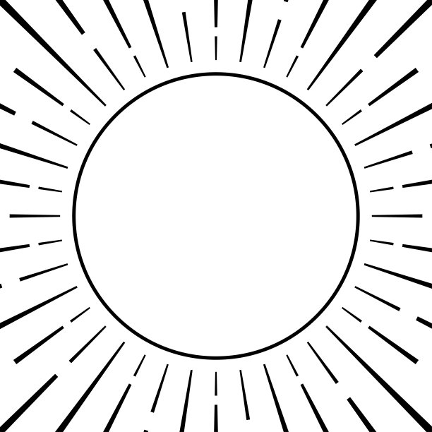 抽象框架与射线，太阳爆发背景。复古的边界，海报，横幅，卡片，径向线的社交媒体广告设计模板。矢量插图。图片下载