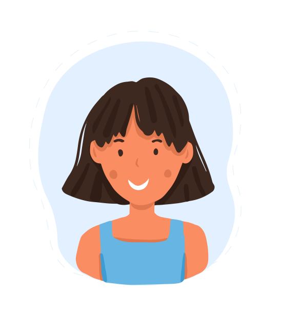 十几岁的女孩化身在时尚的平面风格图片下载