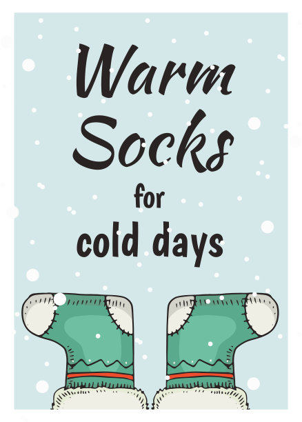 圣诞快乐旗帜。新年贴纸。海报模板。温暖的袜子或毡靴子的复古贴纸传单或标签。雕刻手绘草图图片下载