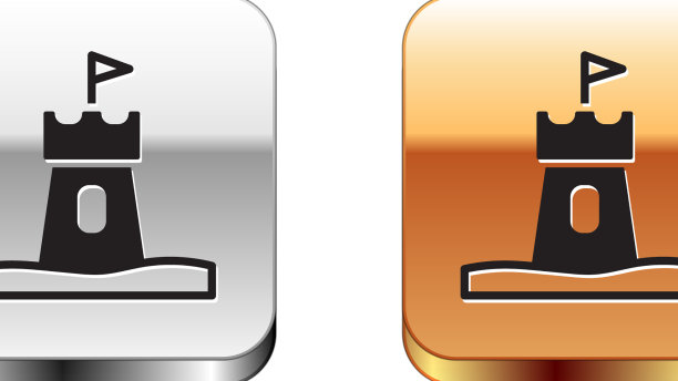 黑色沙塔图标孤立在白色背景图片下载