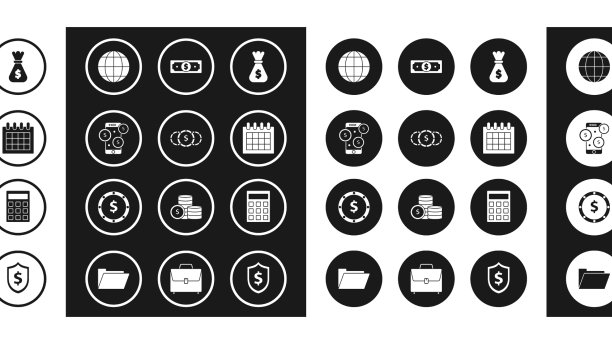 设置钱袋硬币货币与美元符号图片下载