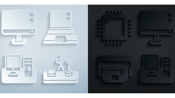 用键盘、笔记本电脑、腰袋设置监视器图片下载