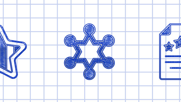 Set hexagram治安官投票美国独立日图片下载