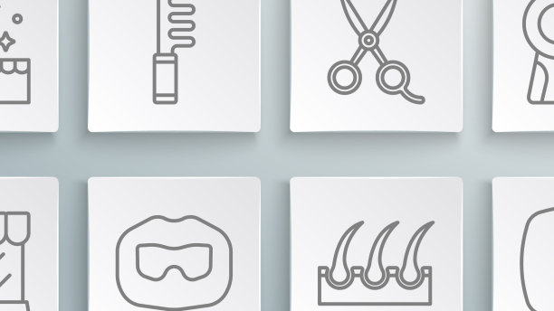 设线理发店大楼毛刷胡子图片下载