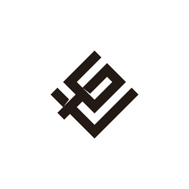 字母VG简约几何方块线条Logo图片下载