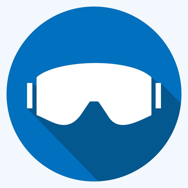 图标眼镜口袋。适合运动装的标志。长长的阴影风格。简单的设计可编辑。设计模板向量。简单的说明图片下载