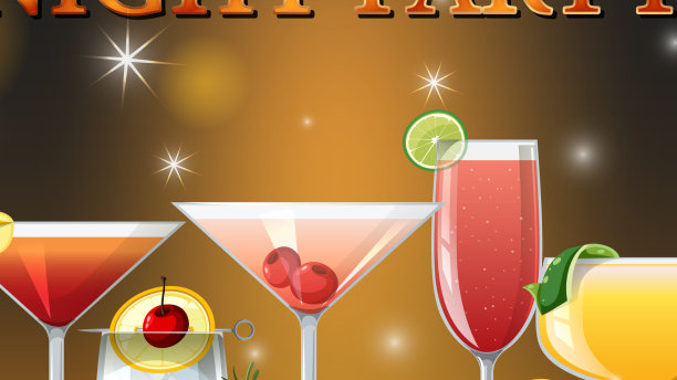鸡尾酒晚会横幅图片下载