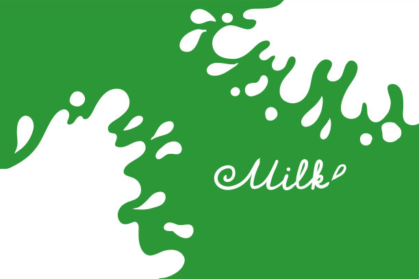 牛奶溅横幅。牛奶飞溅，白色奶油液体滴。新鲜农家食品，奶流元素。扁平奶昔波最近矢量海报。牛奶产品的背景。矢量图图片下载