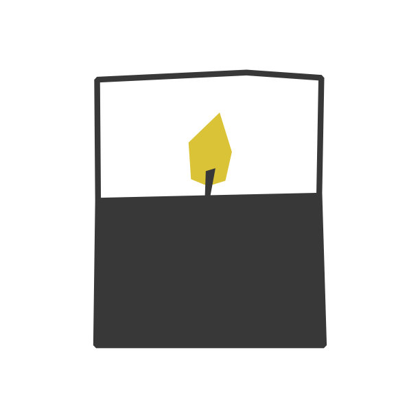 矢量孤立手绘插图。黑蜡或大豆蜡烛在玻璃烛台有黄色火焰。简化几何平面造型，斯堪的纳维亚式家居装饰，室内舒适舒适图片下载