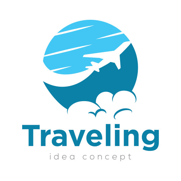 旅行标志图标设计矢量图片下载