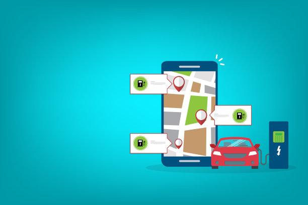 电动汽车车主使用智能手机定位城市充电站图片下载