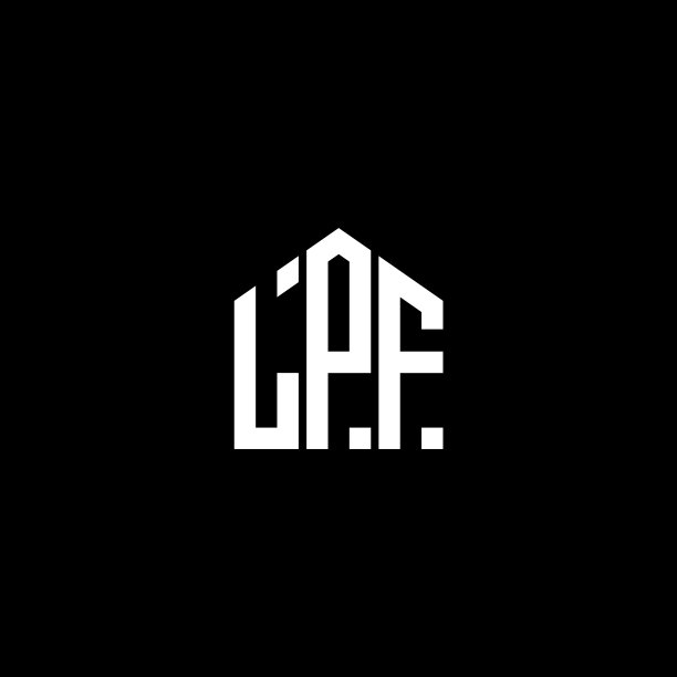 LPF字母标志设计在黑色背景LPF图片下载