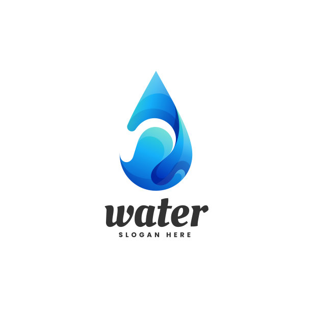 Logo水渐变彩色风格图片下载