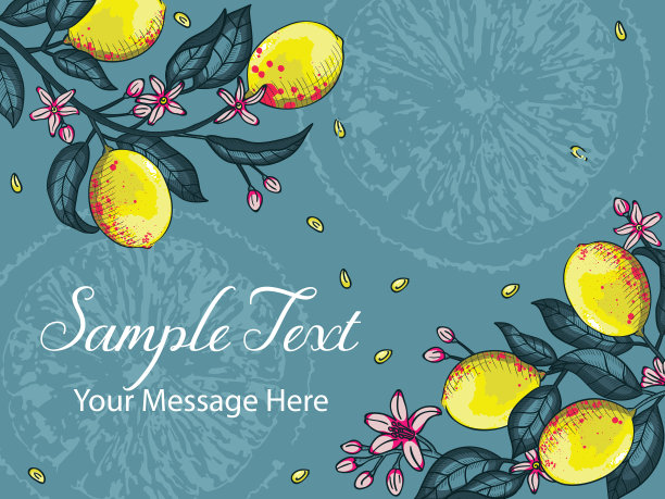 柠檬枝卡背景图片下载