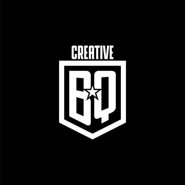 Bq初始游戏标志与盾和明星风格图片下载