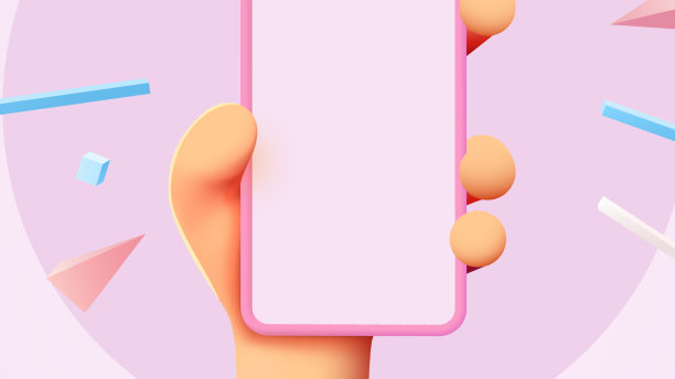 可爱的卡通手持手机智能手机图片下载