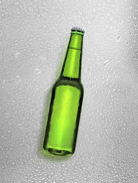 啤酒瓶子与水滴水滴的背景图片下载