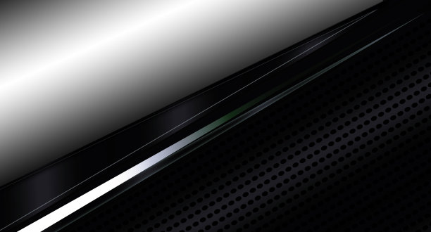 抽象闪亮的黑色和银色的未来背景与对角条纹线和圆圈。图片下载