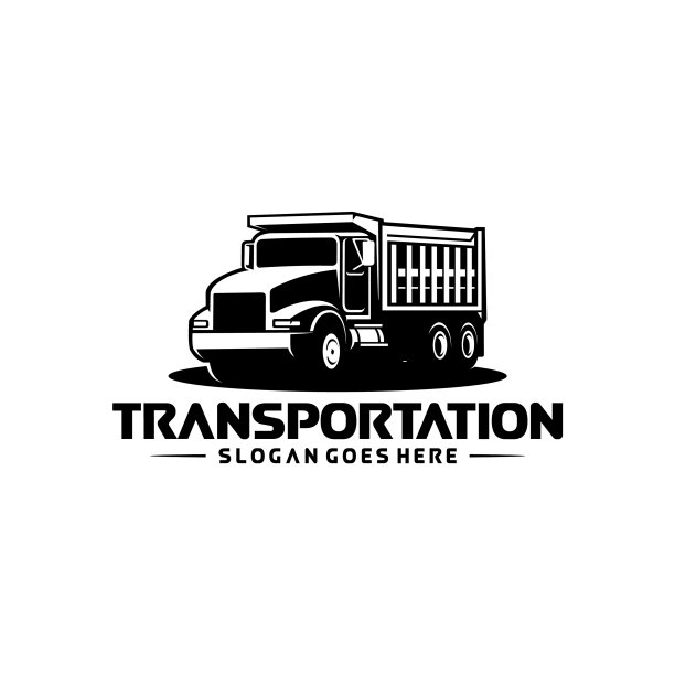 物流和运输卡车现成的标志图片下载
