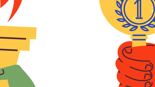 手拿着火的火炬和冠军奖杯图片下载