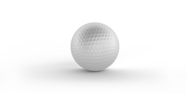 高尔夫球孤立在白色背景与阴影图片下载