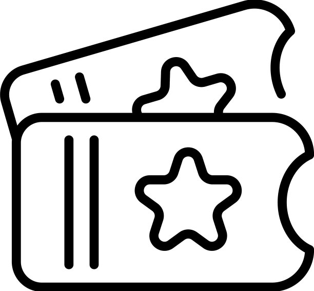 购买门票图标大纲节日图片下载