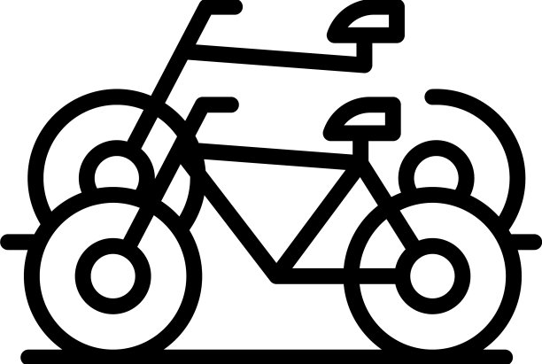 自行车图标轮廓自行车公园图片下载